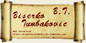 Biserko Tumbaković vizit kartica